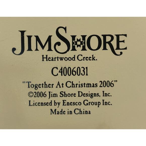 Jim Shore Heartwood Creek Together at Christmas 2006 Collectible Plate C4006031 - Picture 3 of 4